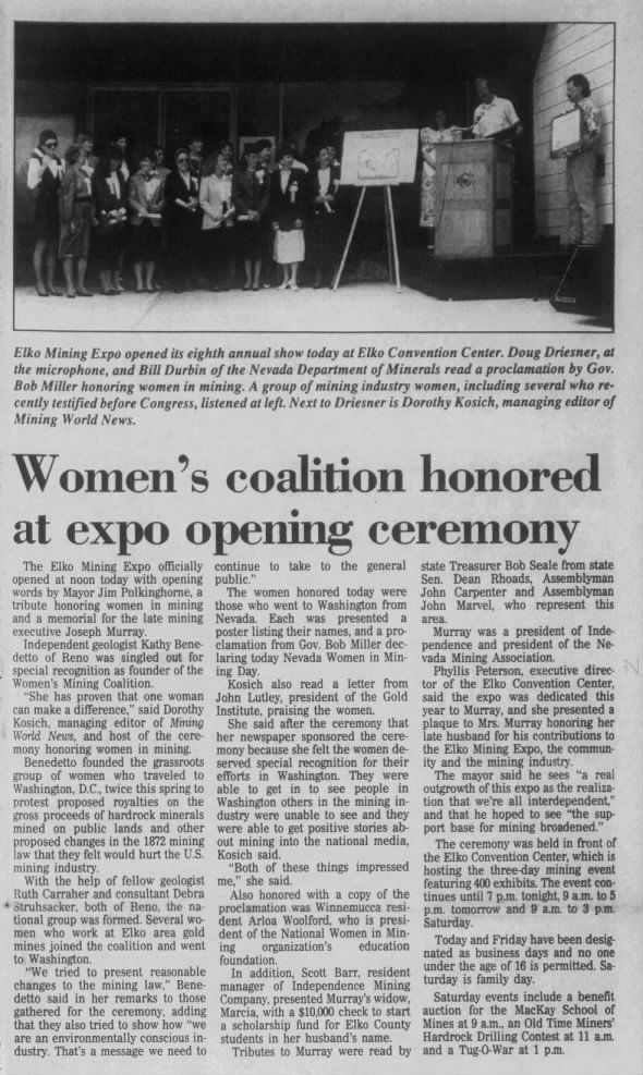 Dorothy at Elko Mine Expo